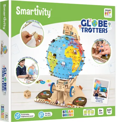 Zdjęcie produktu dla Smartivity Globetrotter, globus 3D, zestaw rzemieślniczy, DIY, od 8 lat, STY 305 PL