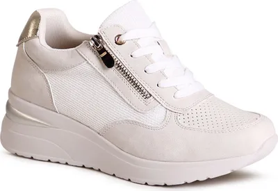 Produktbild von topschuhe24 2973 Damen Plateau Sneaker Keilabsatz Halbschuhe , Farbe:Beige, Größe:38 EU