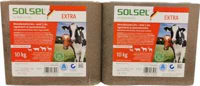 Produktbild von Solsel Extra 2x10kg Mineralstein Salzleckstein Leckstein