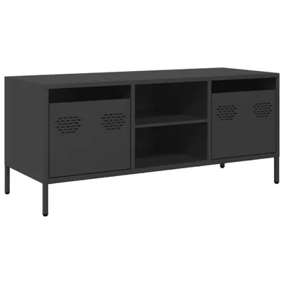 Produktbild von vidaXL TV-Schrank Schwarz 101,5x39x43,5 cm Kaltgewalzter Stahl