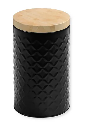 Produktbild von KAFFEEDOSE Ø10,8cm aus Metall mit Deckel Vorratsdose Blechdose Teedose Tee Kaffee Dose Halter (Schwarz-68)