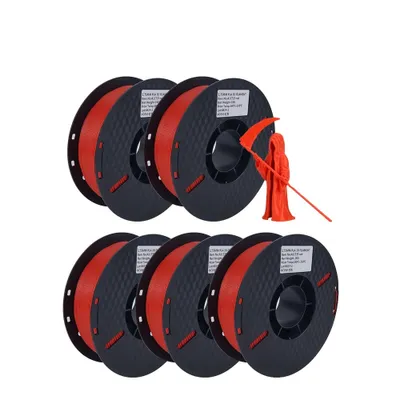Zdjęcie produktu dla filament do drukarek 3D, mieszane kolory, materiał PLA, 5 kg czerwony