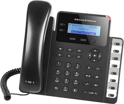 Produktbild von Grandstream Networks GXP1628, DECT-Telefon, Freisprecheinrichtung, 500 Eintragungen, Schwarz