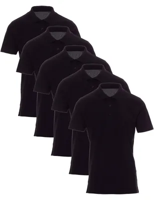 Produktbild von Mivaro Herren Poloshirt 5er Pack - Polo-Kragen mit 3-Knopf-Leiste, atmungsaktiv, 100 % Baumwolle, Regular Fit, große Auswahl bis 5XL