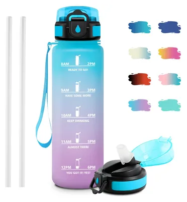 Produktbild von JAPORIA Wasserflasche Sport 1L, Kohlensäure Geeignet, Auslaufsicher Trinkflasche