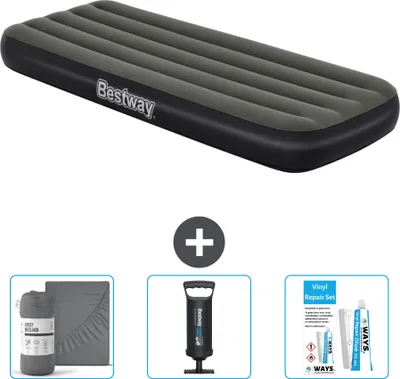 Obrázok produktu pre Bestway nafukovací matrac - pre 1 osobu - 76 x 185 x 25 cm - zelený - vrátane príslušenstva