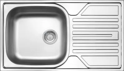 Zdjęcie produktu dla 1-bowl steel sink with drainer - drain 3.5