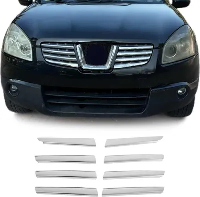 Produktbild von Kühlergrill Leisten Grillleisten für Nissan Qashqai J10 2006-2014 Chrom 8x