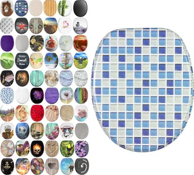 Obrázek produktu pro WC sedátko SANILO® s mechanismem Soft-Close Mosaic blue