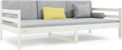Produktbild von vidaXL Tagesbett ohne Matratze Weiß 90x190 cm Massivholz Kiefer