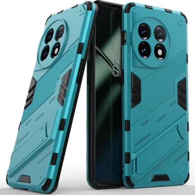 Produktbild von Armor Hülle für OnePlus 11 5G, Hybrid PC TPU Bumper Stoßfestes Schutzhülle mit Standfunktion Blau