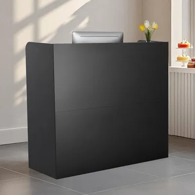Immagine prodotto di Cassettiera per reception - Cassetto rettangolare/cassetto cassa - Armadietto con serratura - Contenitore di stoccaggio - Adatto per ufficio e parrucchieri - Colore: nero