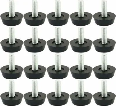 Obrázek produktu pro 20 Stück Nivelační nožky Nastavitelné nohy nábytku Nastavitelné nohy nábytku Nohy stolu Podstavec židle Ochrana podlahy Posuvné šrouby 18 mm x M6 x 20 mm
