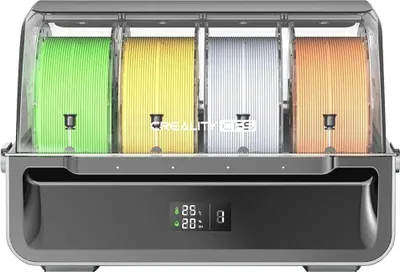 Immagine prodotto di Stoccaggio del filamento - Sistema di stoccaggio del filamento - 4 scomparti - Cambio automatico del filamento - Lettore RFID - Sensore di fine filamento - Stoccaggio a secco con essiccante - Rosso