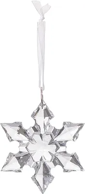 Produktbild von SPRINGOS Schneeflocke, transparent, 4,5 cm, Christbaumschmuck, Acryl-Schneeflocke Anhänger, Weihnachten (Transparent Schneeflocke 4,5 cm)