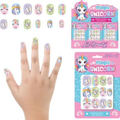 Produktbild von Einhorn Magische Nagelkunst Traumhafte Karneval Gestaltung Bunte Fabelwesen Sticker Glitzernd Kreativ Spaß Fantasievolle Kinder, Farbe: Mehrfarbig