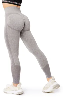 Produktbild von Bellivalini Sport Leggings Damen High Waist Push Up Scrunch Fitness  BLV50-254 (Hellgrau Melange, L)