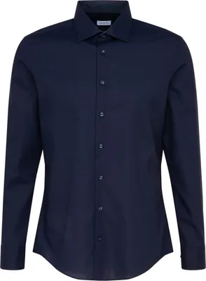 Produktbild von Seidensticker Herren Mens Shaped Longsleeve Baumwolle Businesshemd, Dunkelblau(2936