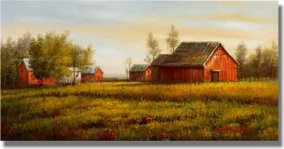 Produktbild von TPFLiving Kunstdruck LW-522 (OHNE RAHMEN) Poster - Leinwand - Wandbild - Hochauflösender Giclée-Druck, langlebig und hochwertig - Claude Monet - Pastorale Landschaft -  - Größe: 70x100cm