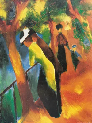 Produktbild von August Macke Kunstdruck Bild - Sonniger Weg, 1913 (80 x 60 cm)