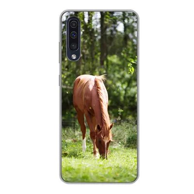 Produktbild von MuchoWow® Handyhülle Schutzhülle Hülle für Samsung Galaxy A50 Pferd - Blumen - Licht Silikon Softcase Handy Hülle - Mobiltelefonhülle