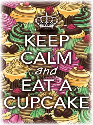 Produktbild von vianmo Holzschild 40x30 cm Keep Calm and eat a Cupcake