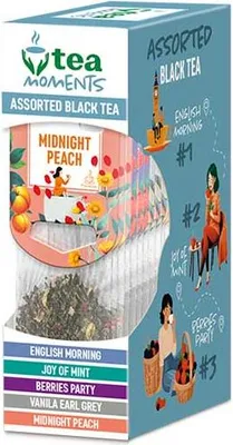 Obrázek produktu pro Tea Moments Assorted Black Tea 33,6g (15 sáčků, kolekce čajů)