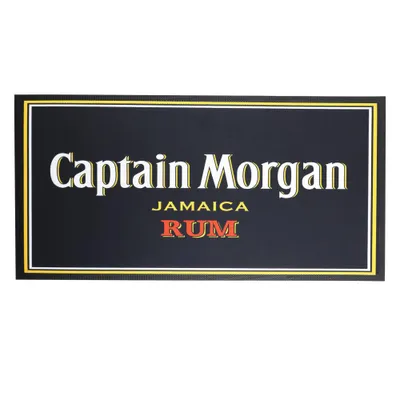 Produktbild von Captain Morgan Barmatte - Gummi Barmatte - Bartresenmatte - Rutschfeste Barmatte - Barläufer - Barzubehör - Hausbara