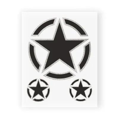 Produktbild von Sticker Aufkleber Militärstern 10x12cm