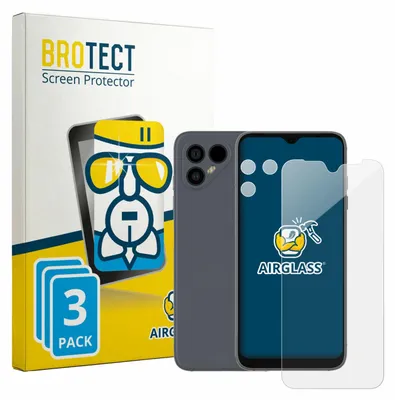 Produktbild von 3x BROTECT Schutzglas für Fairphone 4 (Display+Kamera) Schutzfolie Panzer Folie Glas Display Schutz klar