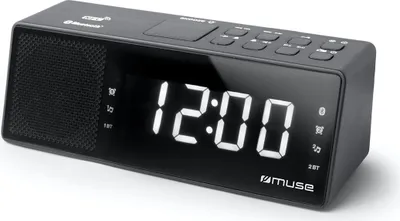 Immagine prodotto di Radio sveglia doppia nera Muse M172BT