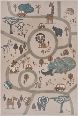 Immagine prodotto di 120x170 cm Tappeto per bambini Adventures 105972 Crema Marrone Grigio