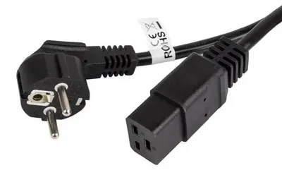 Immagine prodotto di Lanberg CA-C19C-10CC-0018-BK LANBERG Netzkabel-Verlängerung CEE 7/7->IEC 320 C19 1,8m VDE