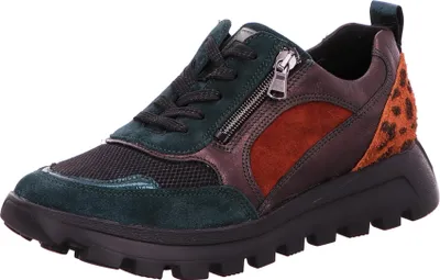 Produktbild von Waldläufer Damen Schnürschuhe, grün(tanneschwarzmerlot (852)), Gr. 7