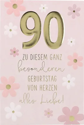 Produktbild von 11566 Depesche Zahlenkarte, Glückwunschkarte-90 zu diesem ganz besonderen Geburtstag
