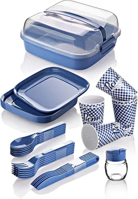 Immagine prodotto di Set da picnic per 6 persone, posate da campeggio senza BPA