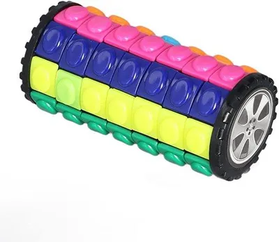 Produktbild von Magischer 7-Lagen-Kubus Puzzel für Erwachsene und Kinder mit Fidget und Zylinder-rotation.