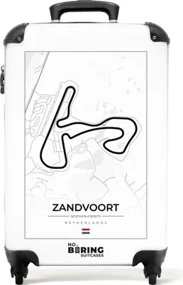 Obrázek produktu pro NoBoringSuitcases.com® Kufr Příruční zavazadlo Trolley Rolling suitcase Malý kufr na 4 kolečkách - Race track - Zandvoort - Formula 1 - Nizozemsko - White - Cabin Size < 55x40x23 cm & 55x40x20 cm - Foto kufr - Cabin suitcase - Board luggagePříruční zavazadlo Kufr 55x35x20 cm, 36L,