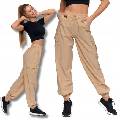 Produktbild von Damen Highwaist Bootcut Hose Locker Fallschirm Bequem Modisch MORAJ XL
