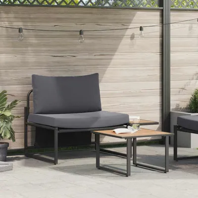 Image de Maison Exclusive - Ensemble de canapés de jardin, 2 pièces, anthracite, en acier