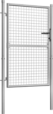 Image de vidaXL Portail de jardin en acier galvanisé 105x175 cm Argent