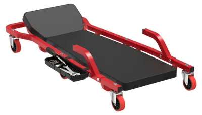 Produktbild von YARDIN Werkstatt‑Rollliege mit Stahlrahmen, geräuschdämpfende Gelenkrollen, ergonomische Polsterung, Tragegriff für Autowartung Mechaniker Heimwerker