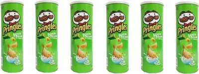 Produktbild von 6x Pringles Sour Cream & Onion Patatine Sauerrahm & Zwiebel 160g Kartoffel chips
