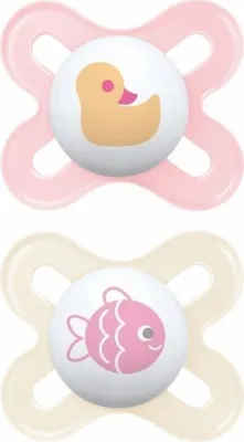 Image de Sucette en silicone Start avec boîte, Water World, rose/crème - 2 pièces, 0-2m
