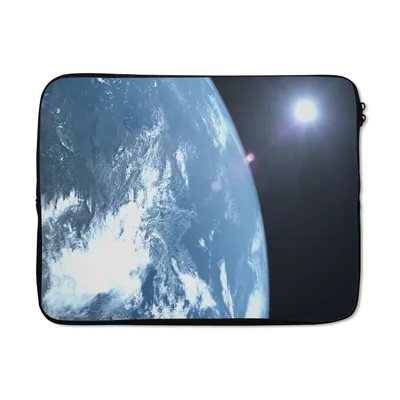 Produktbild von MuchoWow® Laptop Hülle 17 Zoll Laptoptasche Die Erde des Sonnensystems - Zipper - Schutzabdeckung