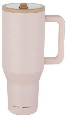 Obrázek produktu pro Termoska 1,1 l Florina Power, ocelová, béžová, se slámkou