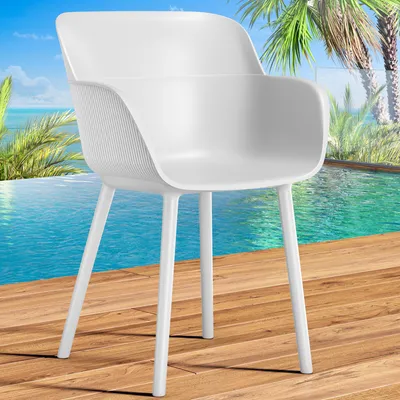 Produktbild von 2er-Set LAGOMERA | Schalenstuhl | Weiß | Kunststoff | Designstuhl, Retrostuhl