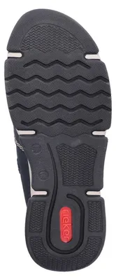 Produktbild von Rieker Damen Stiefelette Ziernähte Webstoff am Einstieg 45925, Größe:39 EU, Farbe:Blau