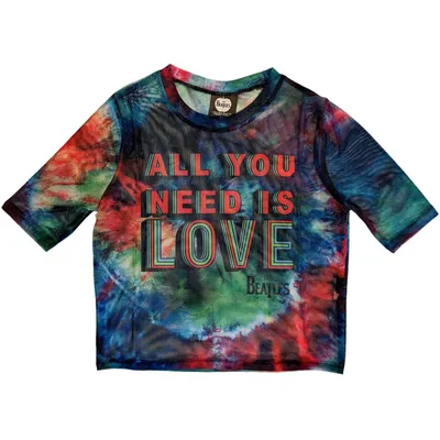 Zdjęcie produktu dla The Beatles All You Need Is Love (Mesh) Blue S Damskie Koszulka