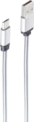 Produktbild von shiverpeaks BS14-11001 USB Kabel 1 m USB 2.0 USB A Micro-USB B Silber (BS14-11001)